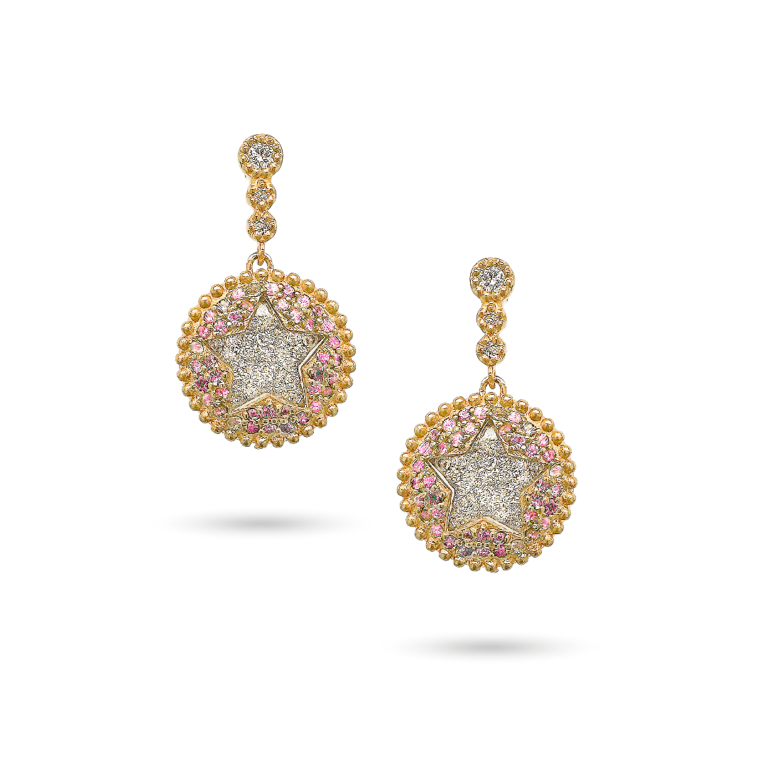 Crystal star 2025 drop earrings