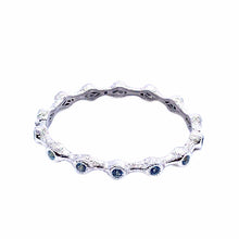 Load image into Gallery viewer, Dune Sterling Silver Blue Topaz Several Stone Bangles - Coomi
