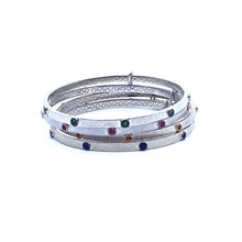 Load image into Gallery viewer, Terra garnet Rhodolite Silver Bangle - Coomi