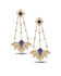 The Blue Lotus Trinetra Drop Earrings - Coomi