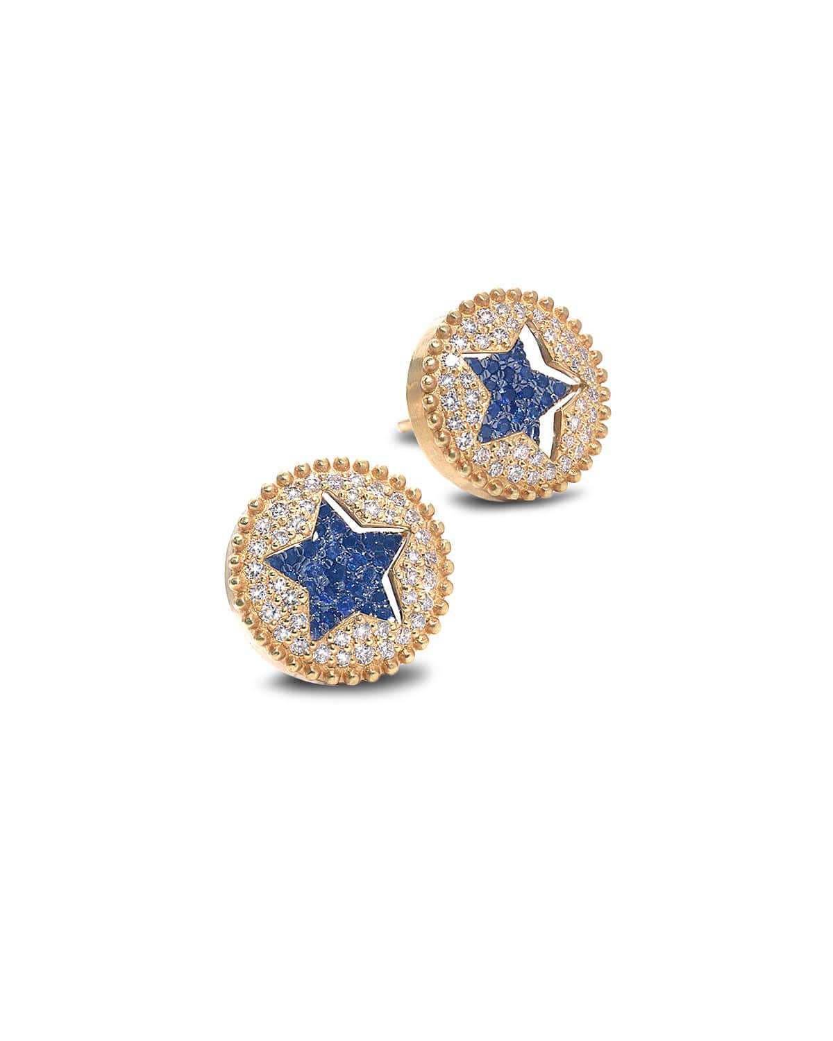The Crystal Blue Star Stud Earrings - Coomi