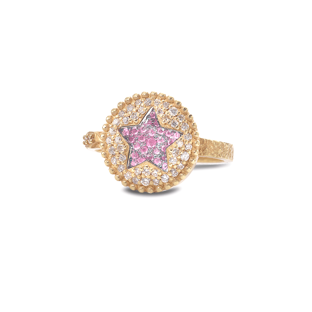 The Crystal Pink Star Ring - Coomi