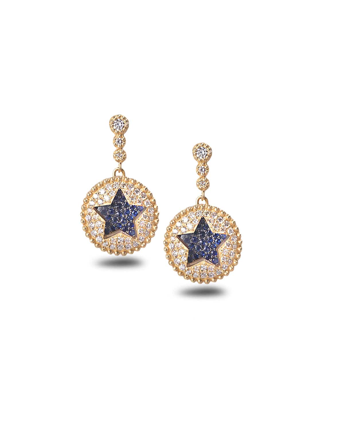 The Crystal Blue Star Drop Earrings - Coomi