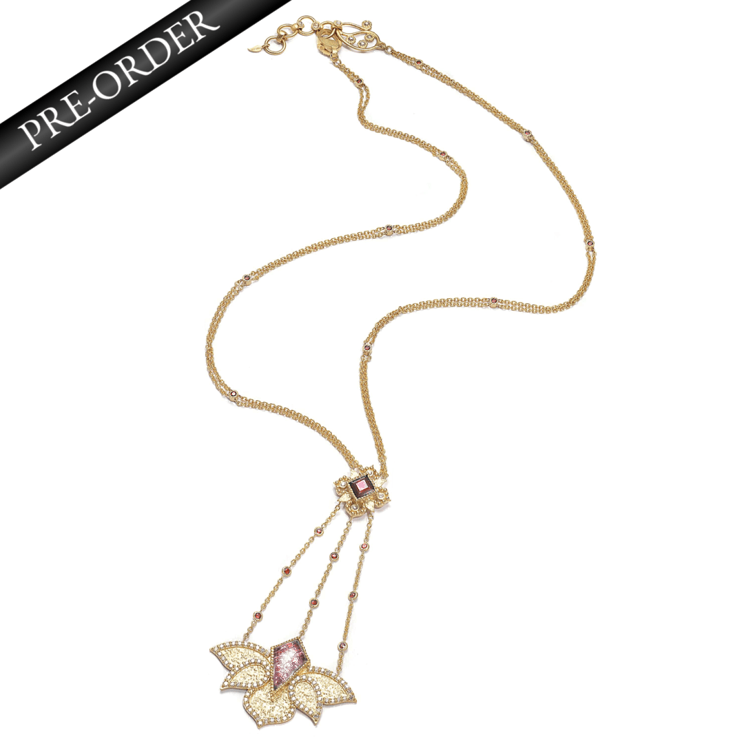 The Pink Lotus Drop Necklace - Coomi