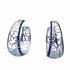Lotus Sterling Silver Hoop Earrings with Iolite - Coomi
