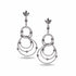 Sterling Silver Circle Diamond Drop Earrings - Coomi