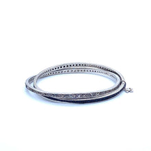 Load image into Gallery viewer, Terra Black onyx and diamond interlaced Silver Bangle - Coomi
