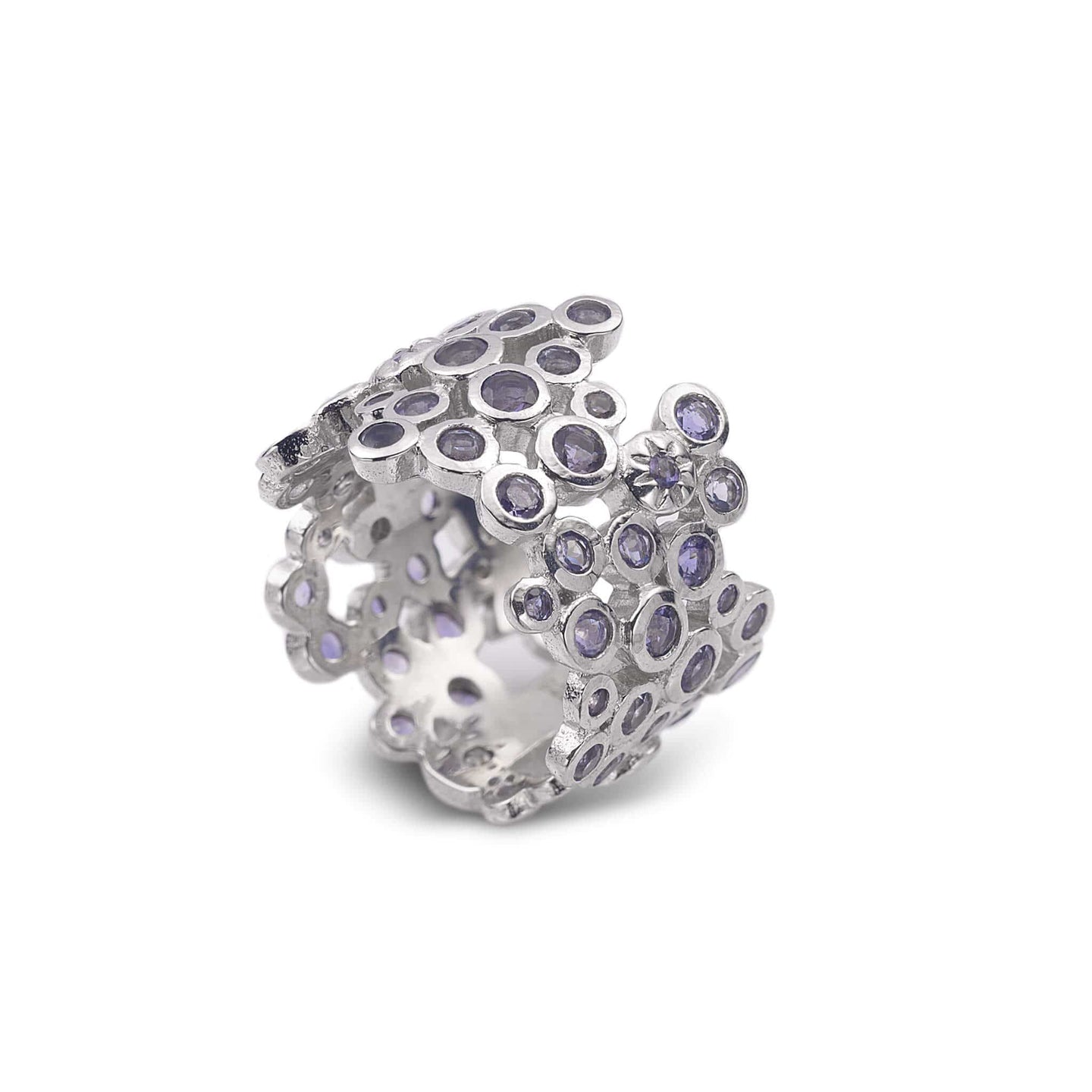 Sterling Silver Iolite Bubble Ring - Coomi