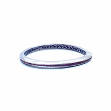 Load image into Gallery viewer, Tribal Rhodolite garnet Wave Bangle 5mm Thick - Coomi
