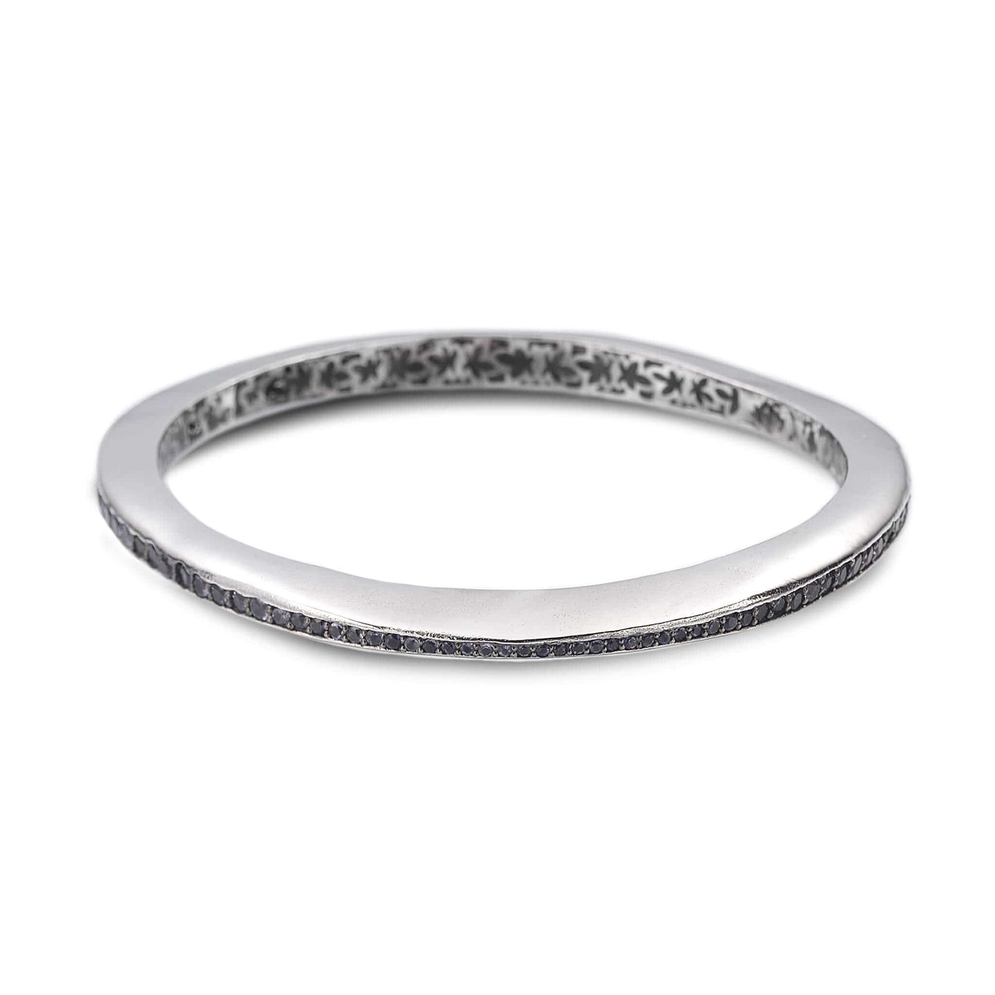 Shiny Sterling Silver Iolite Wave Bracelet - 5mm - Coomi
