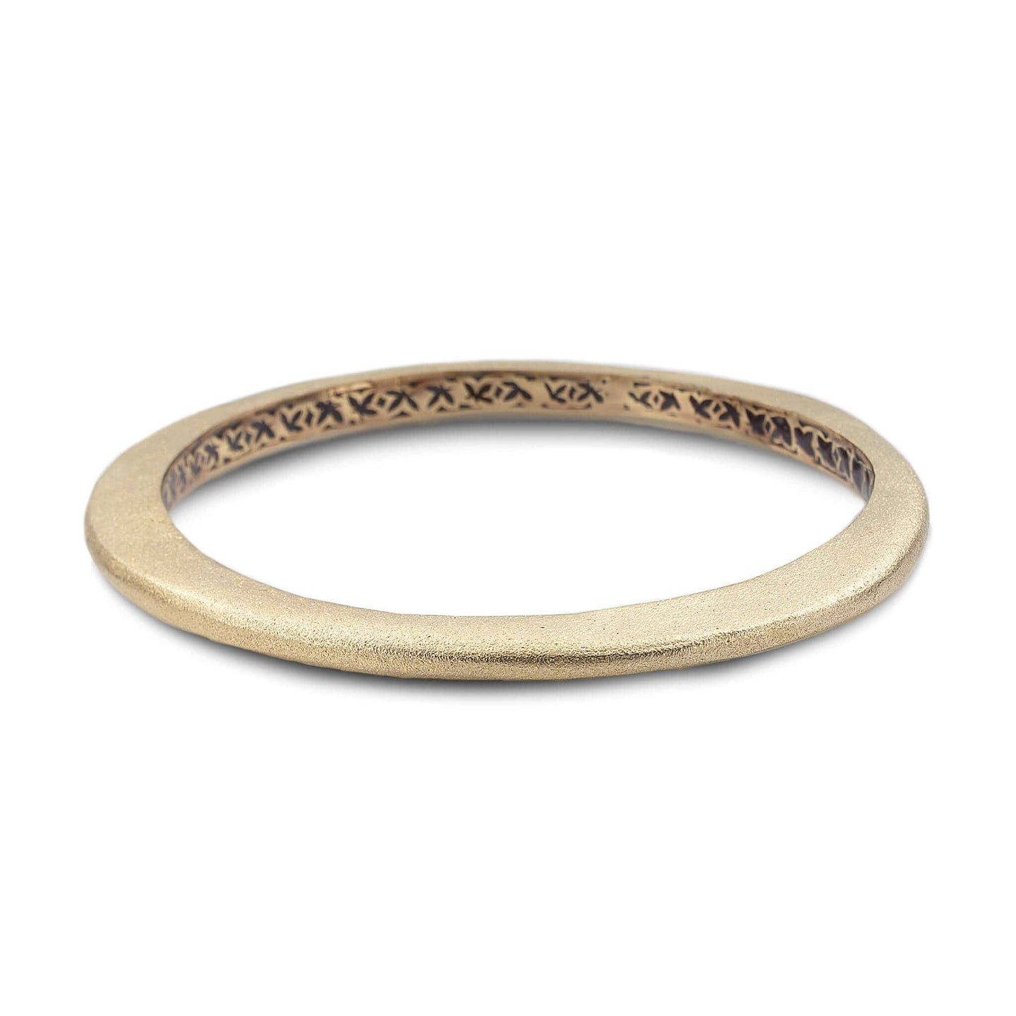 Tribal Gold Plated silver bangle 5mm Thickness - Coomi