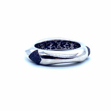 Load image into Gallery viewer, Tribal iolite Wave Bangle 20mm Thick - Coomi
