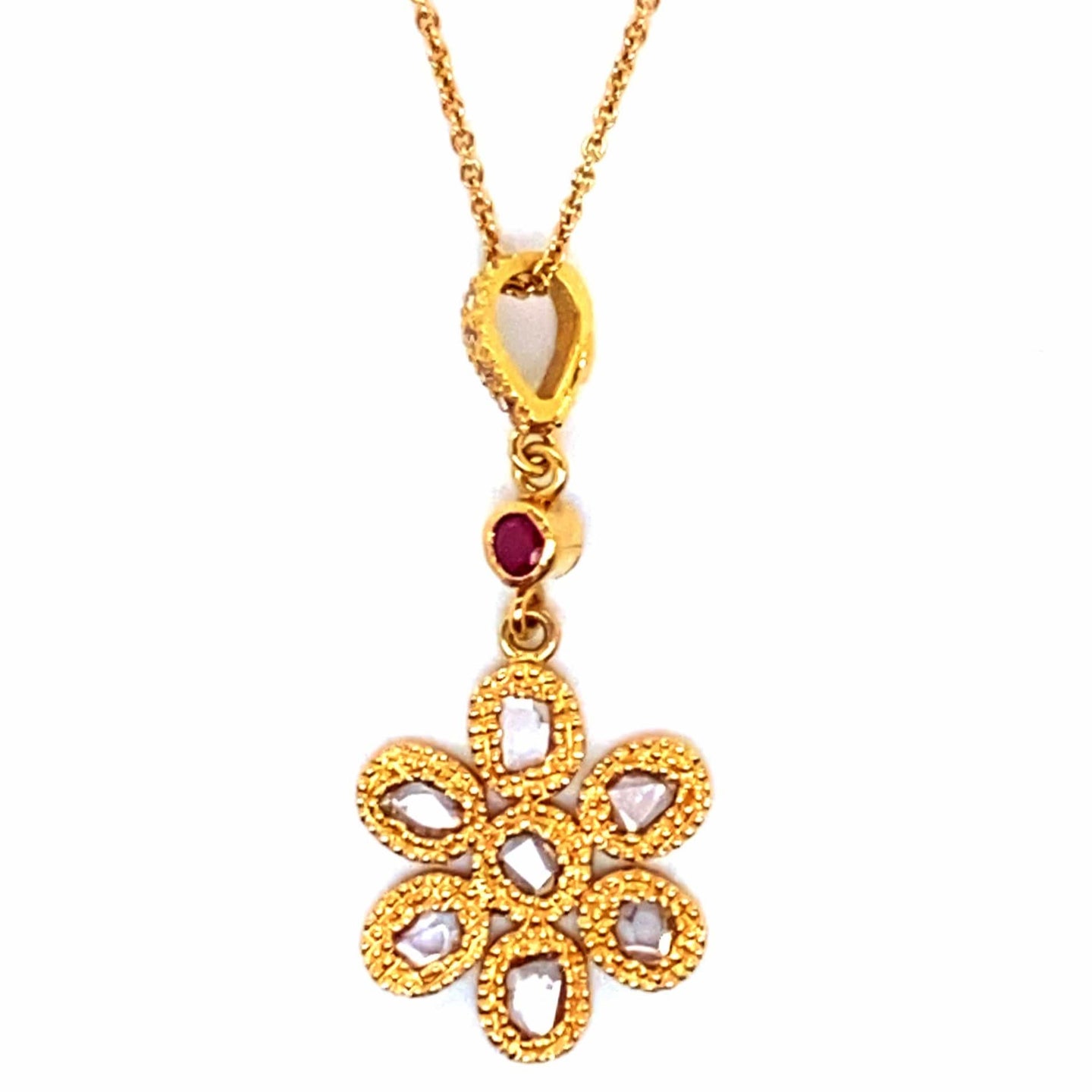Eternity 20K Ruby Drop Necklace - Coomi