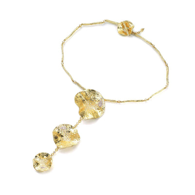 Serenity 20K Cactus Flower Drop Necklace