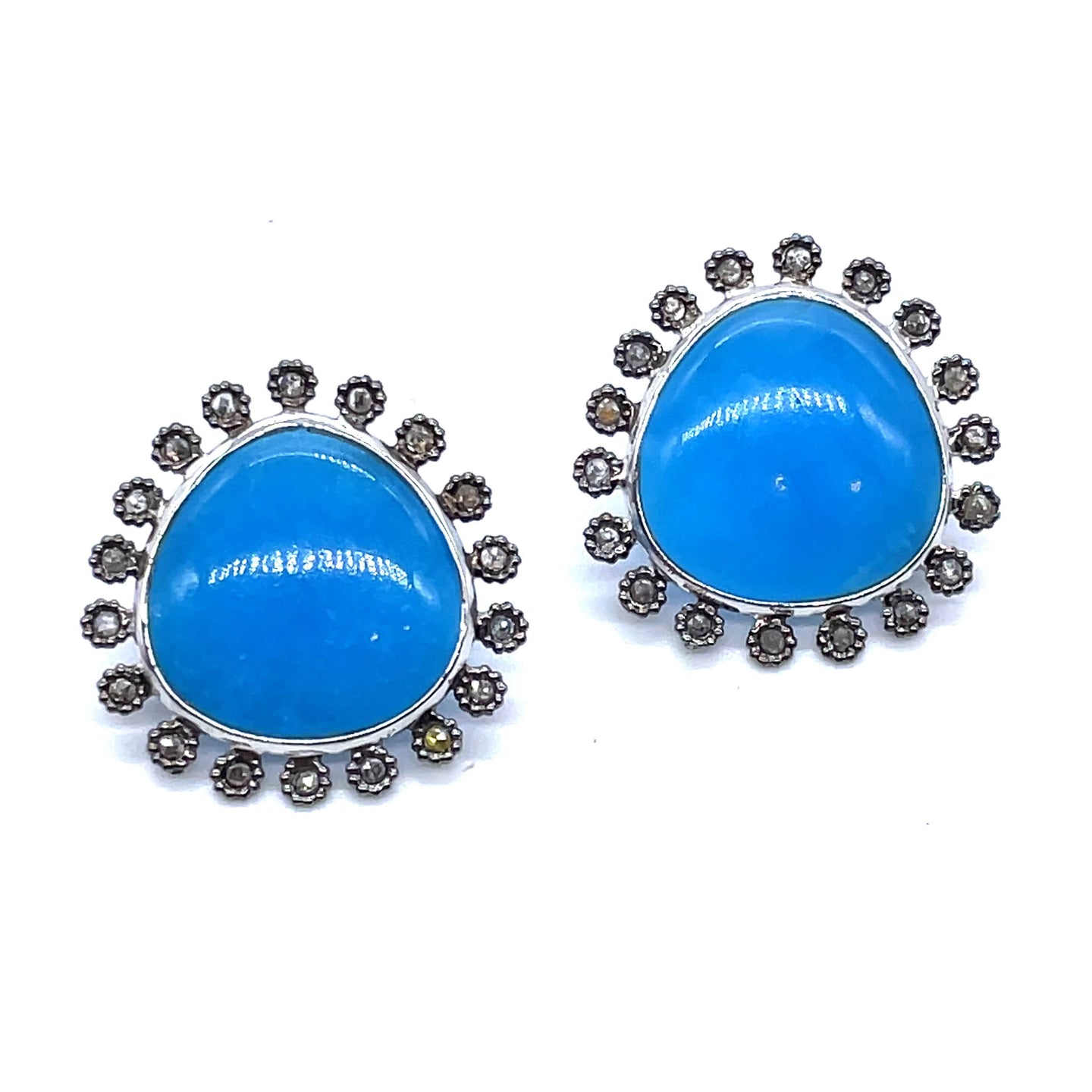 Smithsonite and Diamond Earrings - Coomi