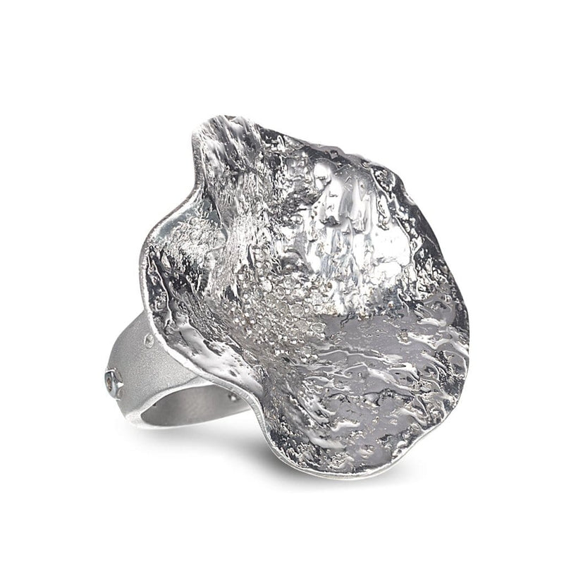 Large Sterling Silver Flower Ring