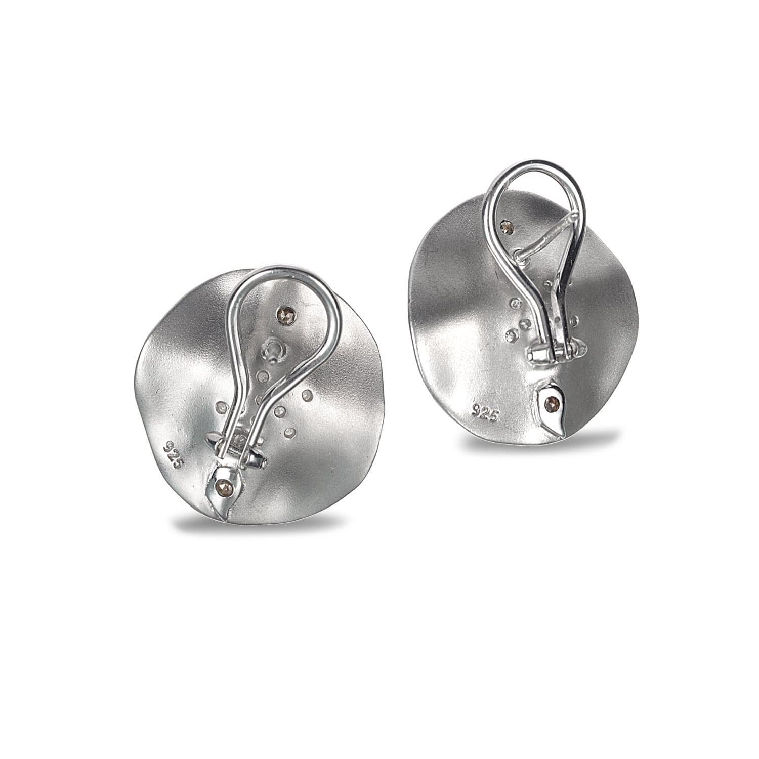 Sterling Silver Large Flower Earrings - Coomi