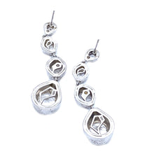 Load image into Gallery viewer, Dune Drop Earrings Set in Sterling Silver with Faceted Stone - Coomi
