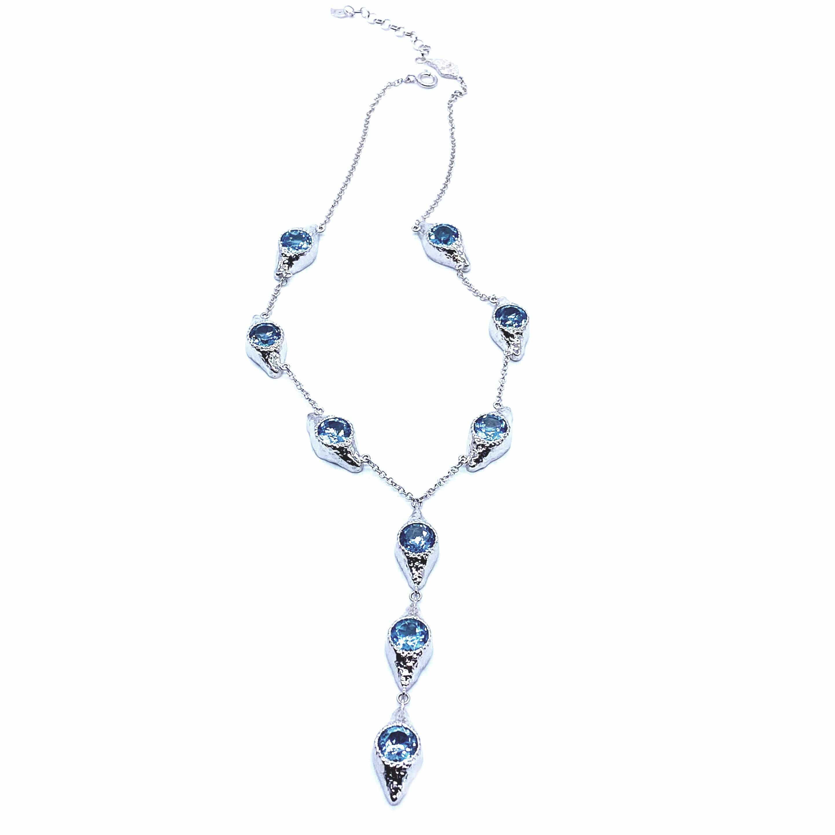 Dune Sterling Silver Blue Topaz Drop Necklace - Coomi