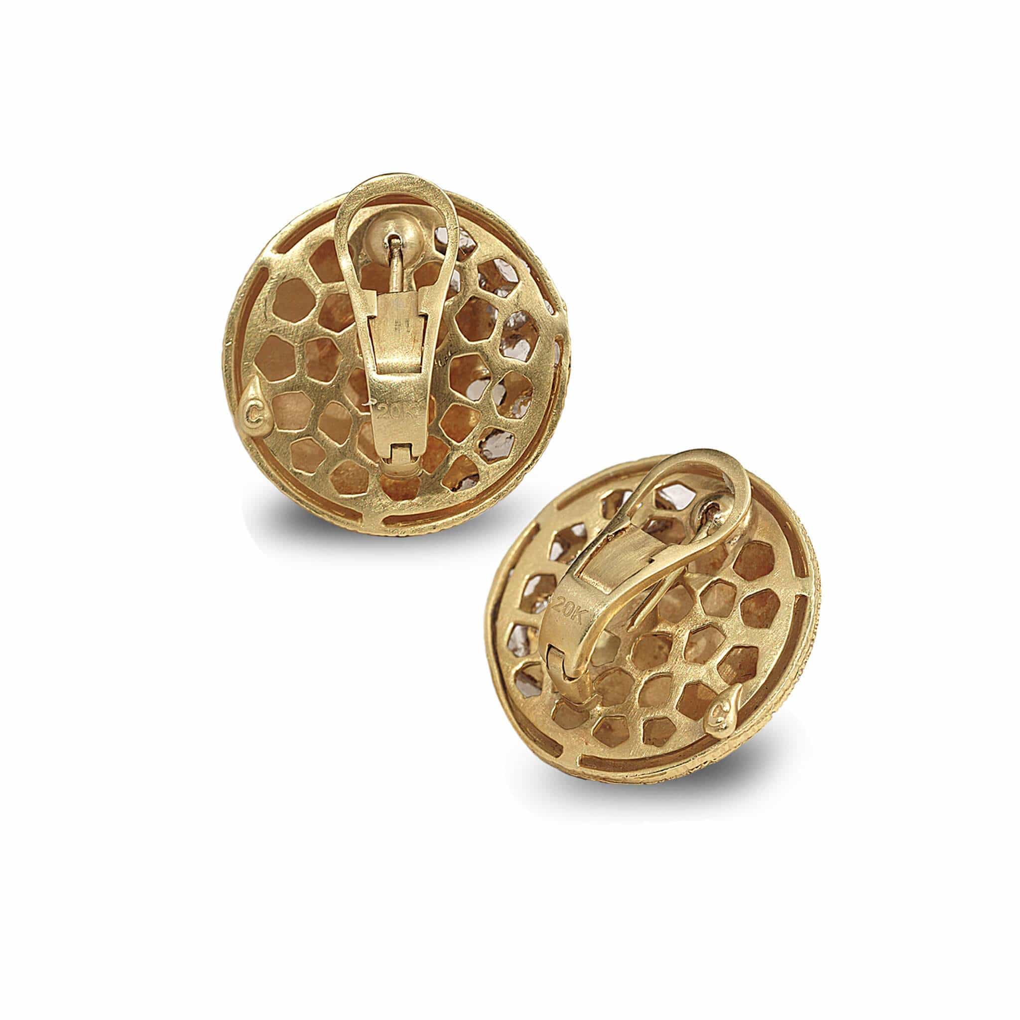 20K Eternity Diamond Button Earrings - Coomi