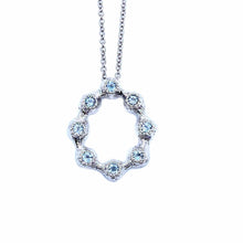 Load image into Gallery viewer, Dune Sterling Silver Round Pendant Blue Topaz Necklace - Coomi

