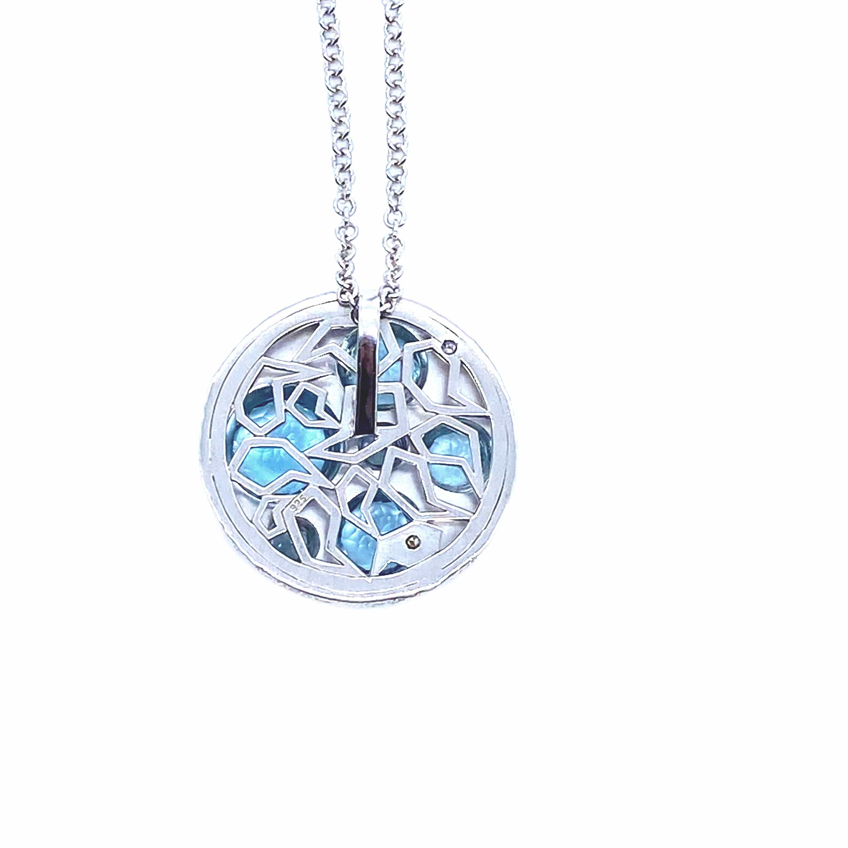 Dune Sterling Silver Scattered Blue Topaz Necklace - Coomi