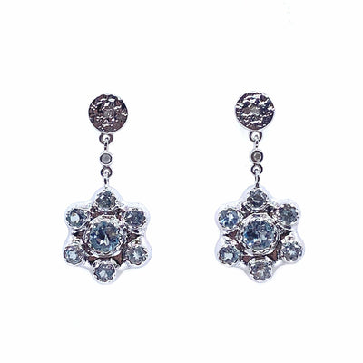 Dune Sterling Silver Blue Topaz drop earrings