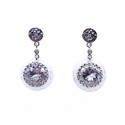 Dune sterling silver Rock Crystal Drop Earrings