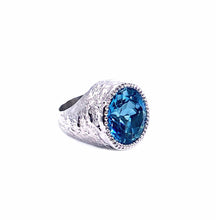Load image into Gallery viewer, Dune Sterling Silver Blue Topaz Dome Ring - Coomi
