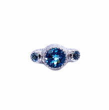 Load image into Gallery viewer, Dune Sterling Silver 3 Stone Blue Topaz Ring - Coomi
