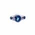 Dune Sterling Silver 3 Stone Blue Topaz Ring - Coomi