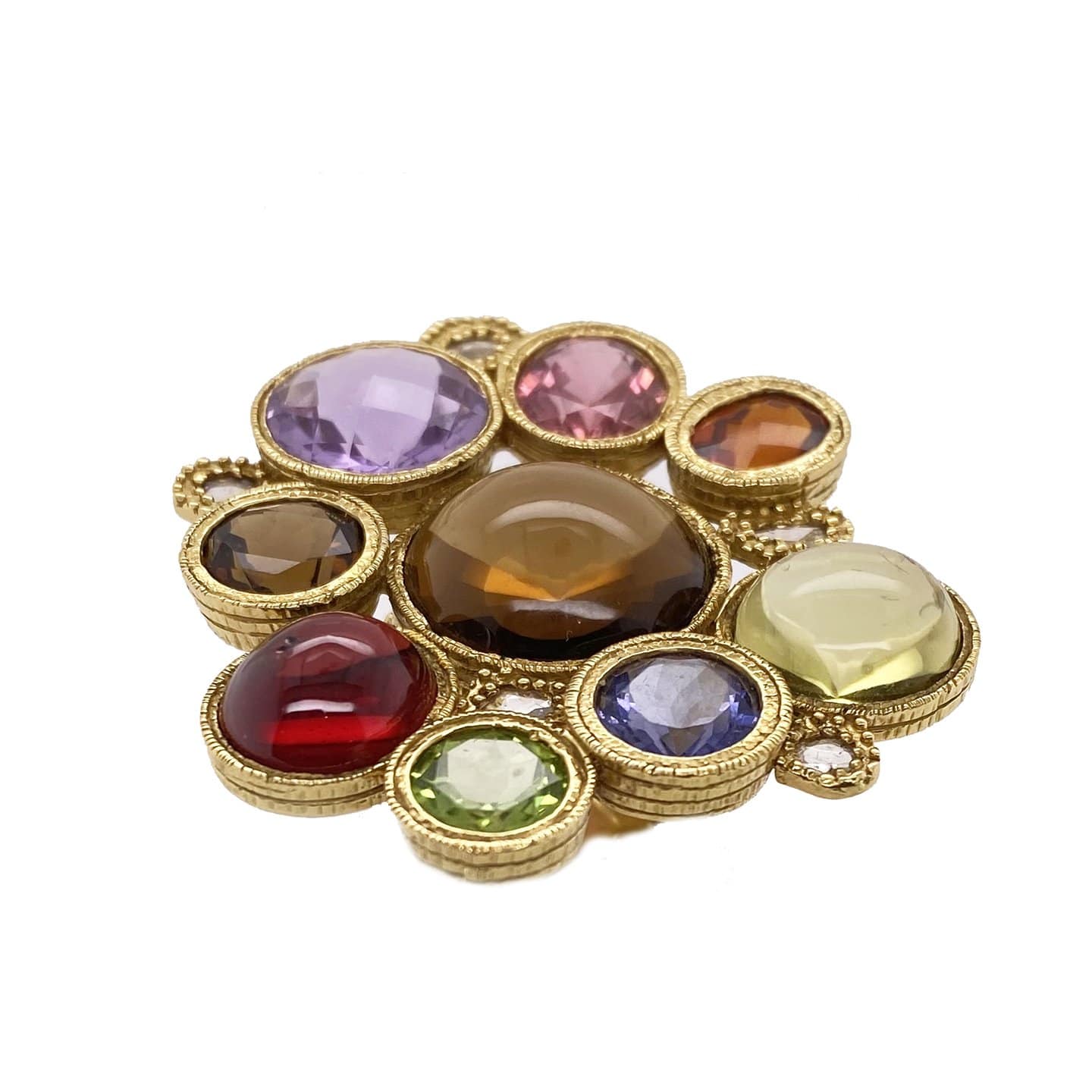 Eternity 20K Precious Cluster Stone Ring - Coomi