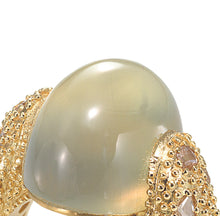 Load image into Gallery viewer, Eternity Cocktail Ring with Prehnite and Rose-Cut Diamonds - Coomi
