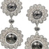 Trinity Deco Flower Drop Earrings with Black and White Diamonds - Coomi