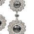 Trinity Deco Flower Drop Earrings with Black and White Diamonds - Coomi