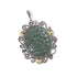 Sterling Silver Carved Green Agate and Diamond Pendant - Coomi