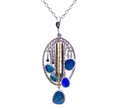 Sterling Silver Australian Opal Pendant