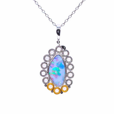 Sterling Silver Opal Pendant