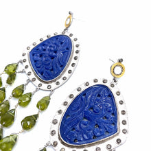 Load image into Gallery viewer, Carved Lapis Earring - Coomi
