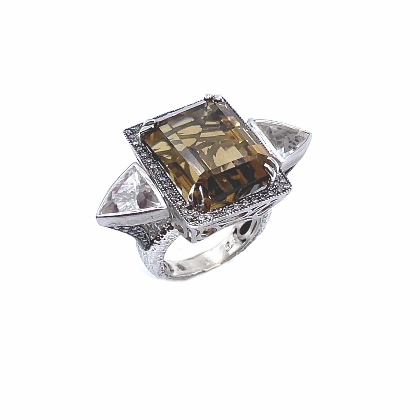 One of a Kind Citrine Silver Ring - Coomi