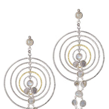 Load image into Gallery viewer, Silver Labradorite Spring Earring with Diamonds - Coomi
