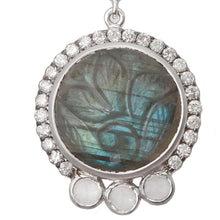 Load image into Gallery viewer, Silver Affinity Crystal and Labradorite Earrings - Coomi
