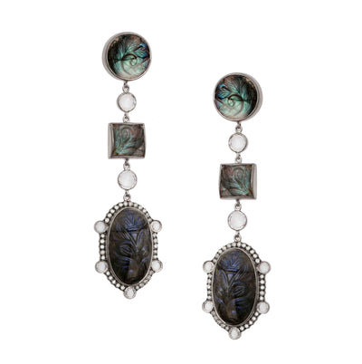 Cactus Affinity - Giant Silver Cactus Earrings