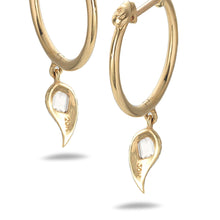 Load image into Gallery viewer, Vitality Hoop Earring in 20K with Diamond Paisley Drop Charms - Coomi
