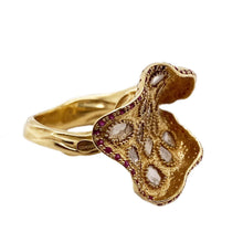 Load image into Gallery viewer, Vitality Leaf Ring with 20K Yellow Gold and Large Diamonds - Coomi
