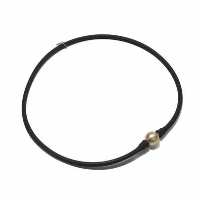 Sterling Silver Affinity Golden Pearl and Diamond Necklace