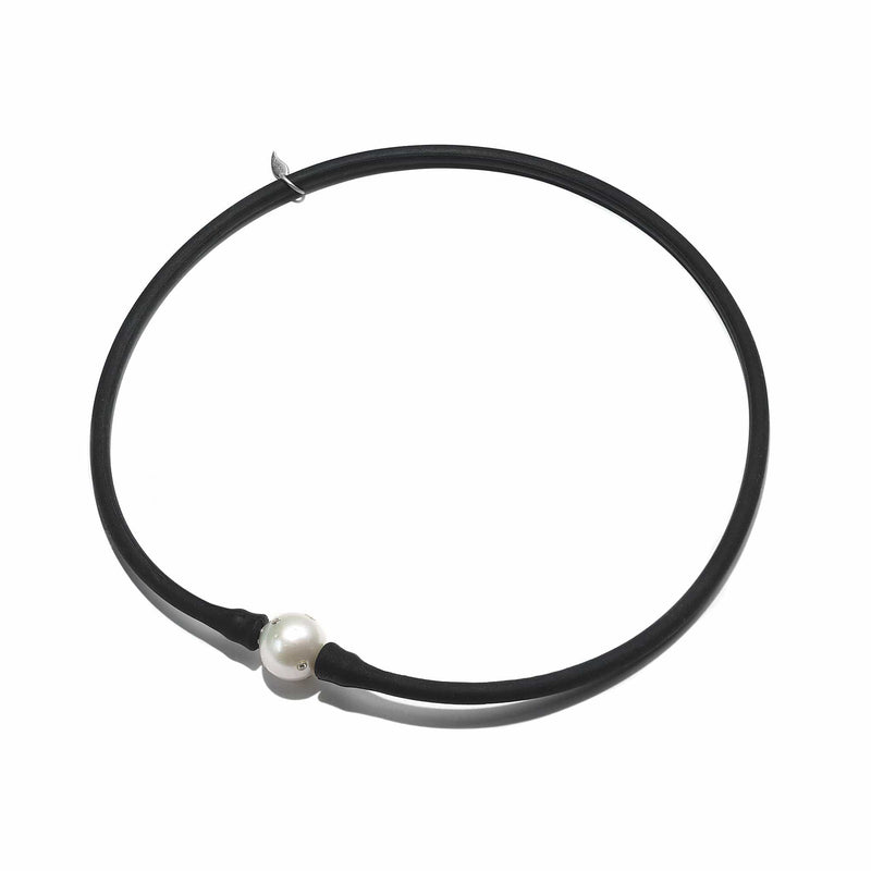 Affinity White Pearl and Diamonds Silver Necklace