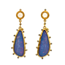 Load image into Gallery viewer, Gold Plated Australian Opal Earrings - Coomi
