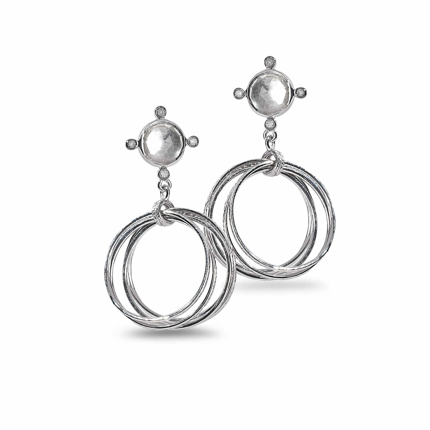 Sterling Silver Front Facing Small Hoop Earrings - Coomi