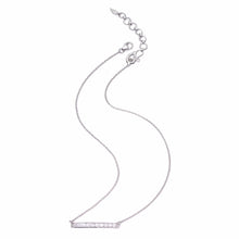 Load image into Gallery viewer, Sterling Silver White Topaz and Diamond Bar Necklace - Coomi

